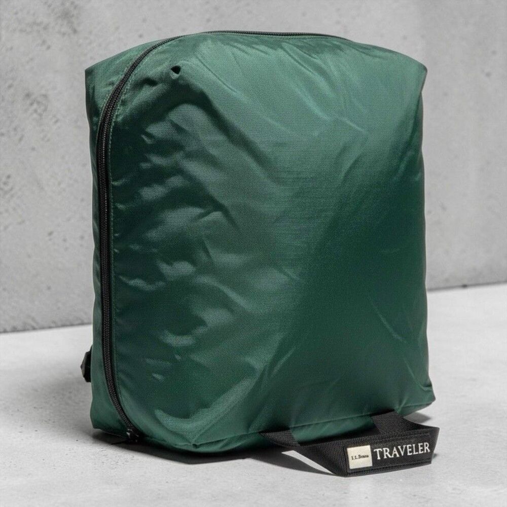 LL Bean Hanging Toiletry Dopp Kit Travel Bag Green Mesh Pockets Hook Organizer